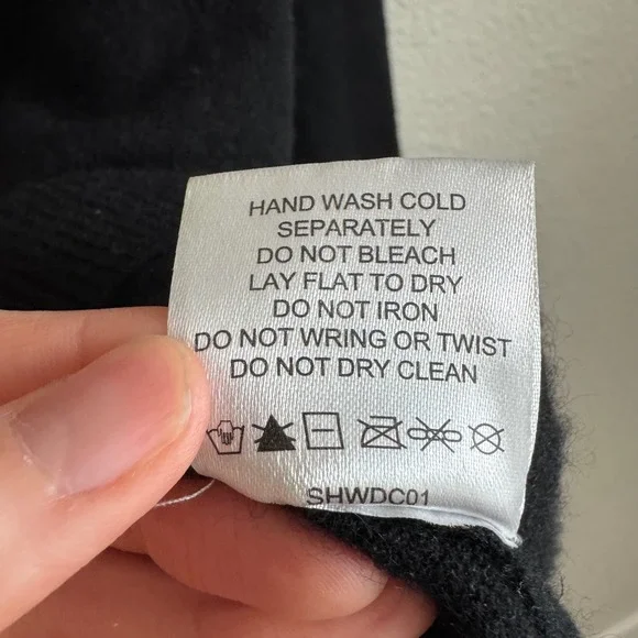 Quince Womens Black 100% Cashmere Ruched Side Crew Neck Sweater Size M Minimal - Picture 7 of 10